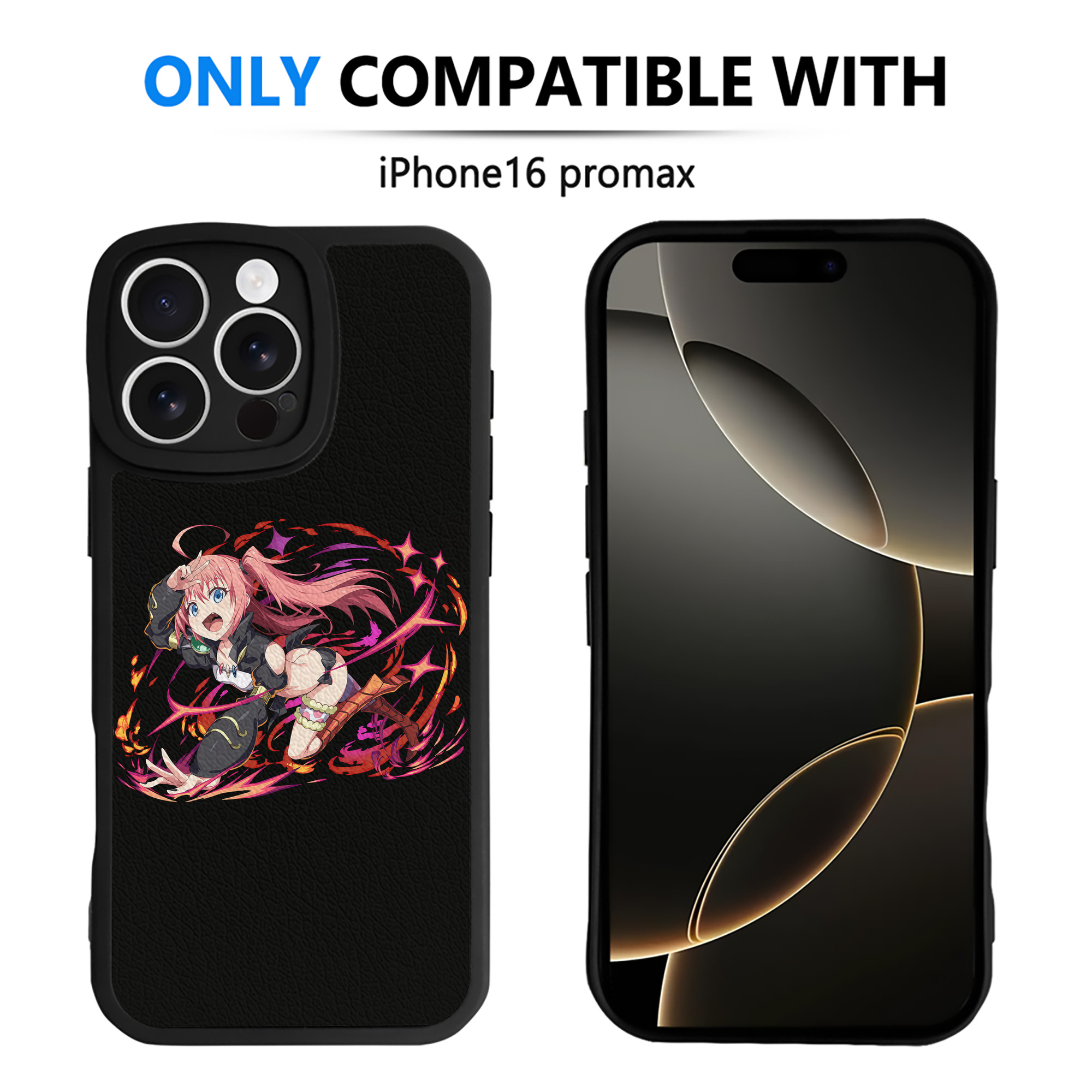 （画像用） 転スラ Regarding Reincarnated to Slime 【iPhone 16シリーズ対応】シリコンスマホケース（レザー調） 材質：シリコン